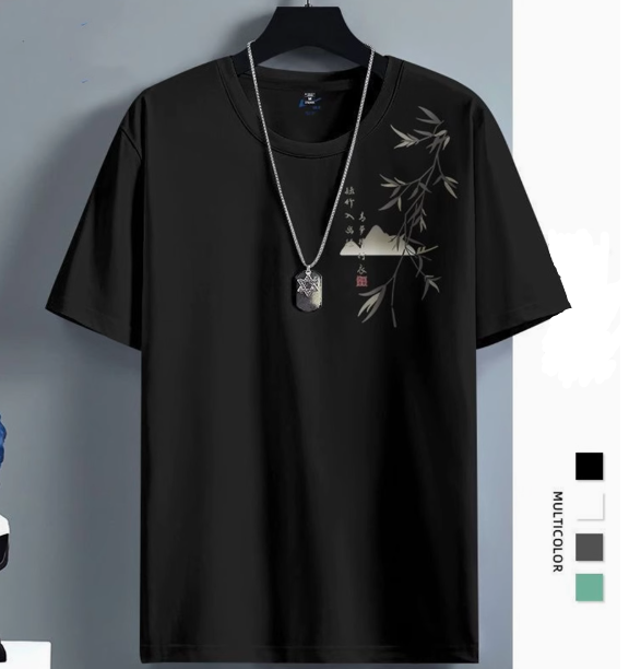 Japanese Style T-Shirt mit Halskette