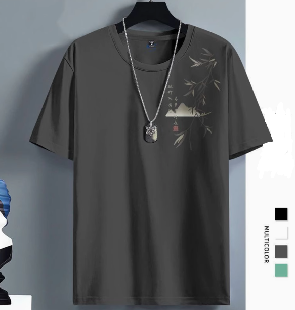 Japanese Style T-Shirt mit Halskette